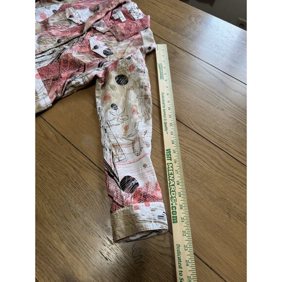 Christopher & Banks Women Jacket Size Medium Long Sleeve Buttons Polka Dots City - Picture 7 of 13